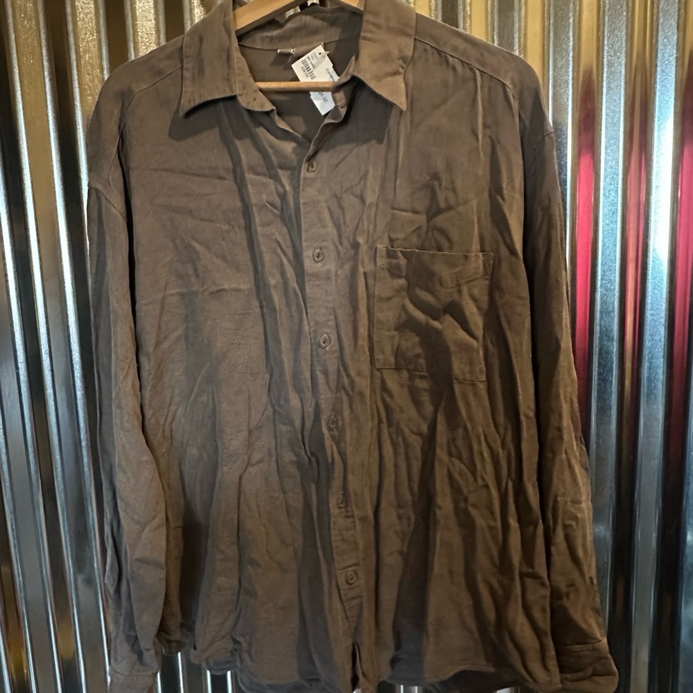 Women's Brown Button Down Shirt